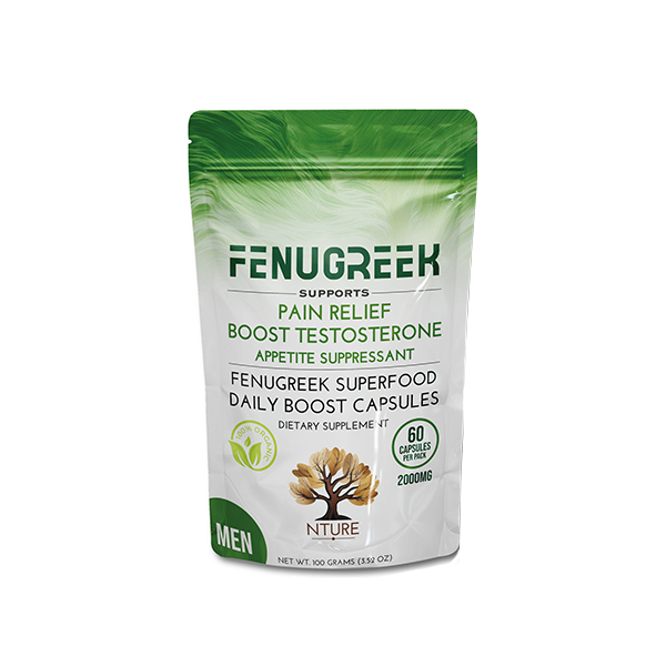 NTURE 2000mg Fenugreek Men Capsules - 60 Caps